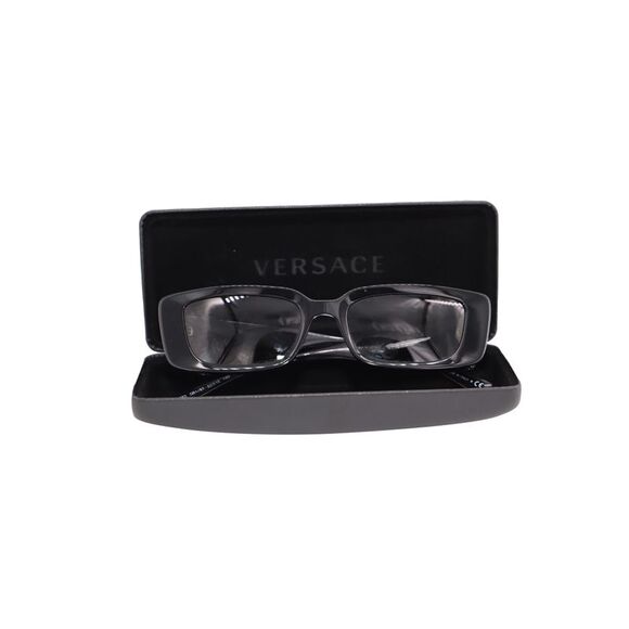 Versace Virtus Rectangular Sunglasses In Black Acetate - Picture 7 of 7
